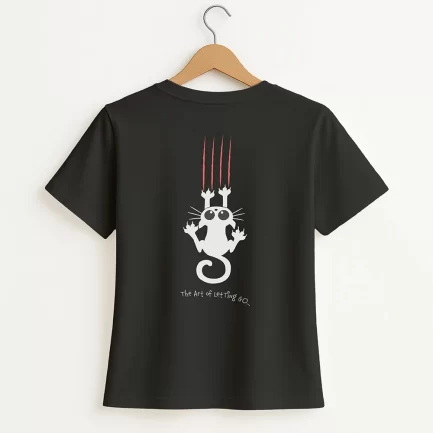 Black sarcastic cat t-shirt - Dikkopf Corporate Rebel Edition