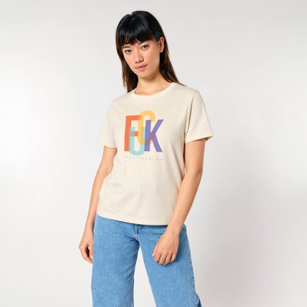 Natural raw t-shirt | Fuck Fast fashion