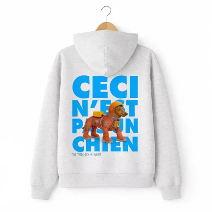 Cool heather grey hoodie | Ceci n-est pas un chien