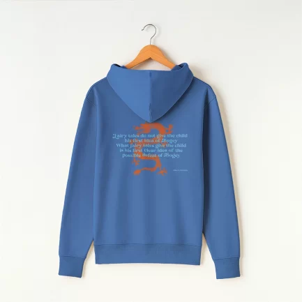 Bright blue hoodie | Dragons can be defeated